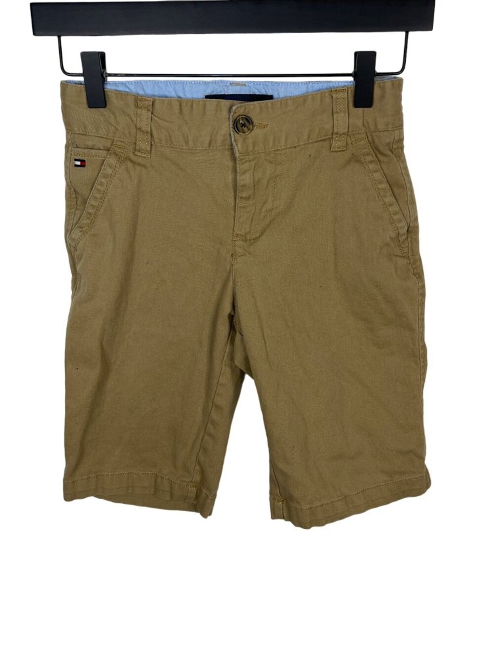 Tommy Hilfiger Boys Shorts Size 10 Khaki Tan Cotton Chino Preppy Classic
